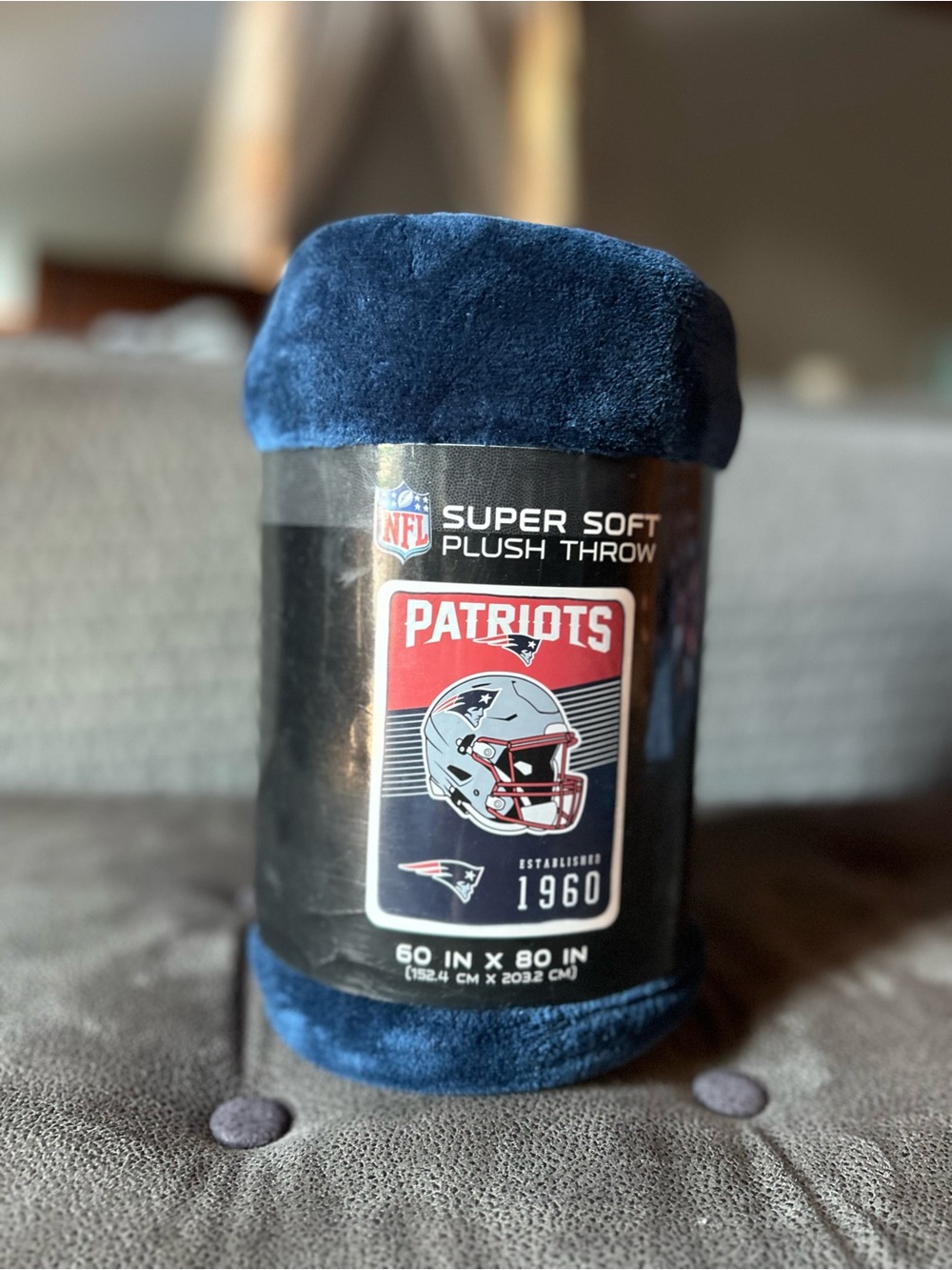 New England Patriots NFL Super Soft Plush Throw - Navy
